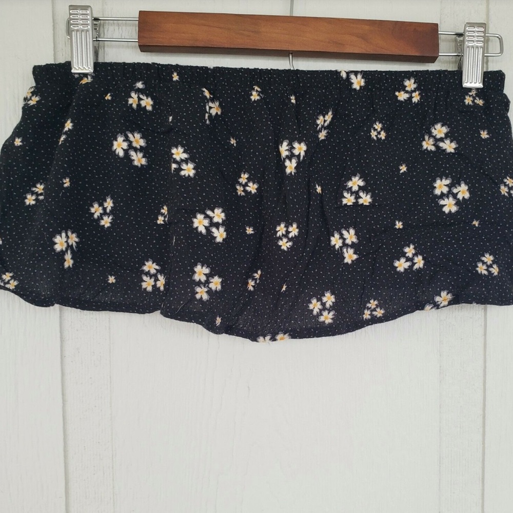 American Eagle Black Daisy Tube Top